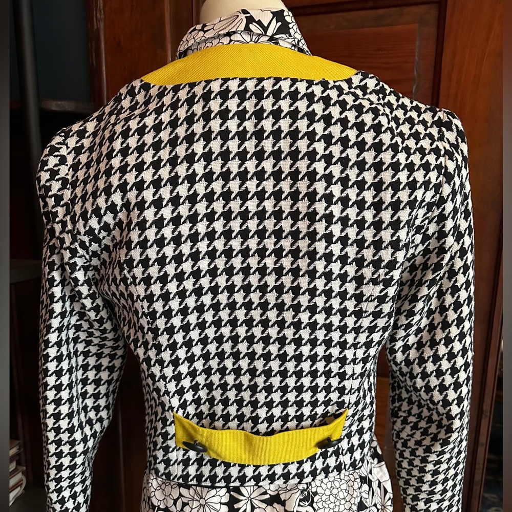 VINTAGE 70s Lanz Original Houndstooth Cropped Jacket Sz S - Picture 3 of 7